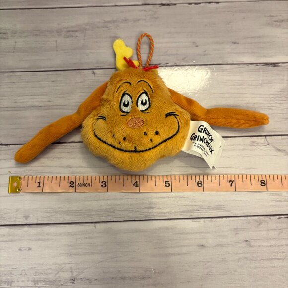 Grinch Max Dog Head Plush Ornament McD's Exclusive 2024 Christmas (SKU: 163TO) - Picture 3 of 6